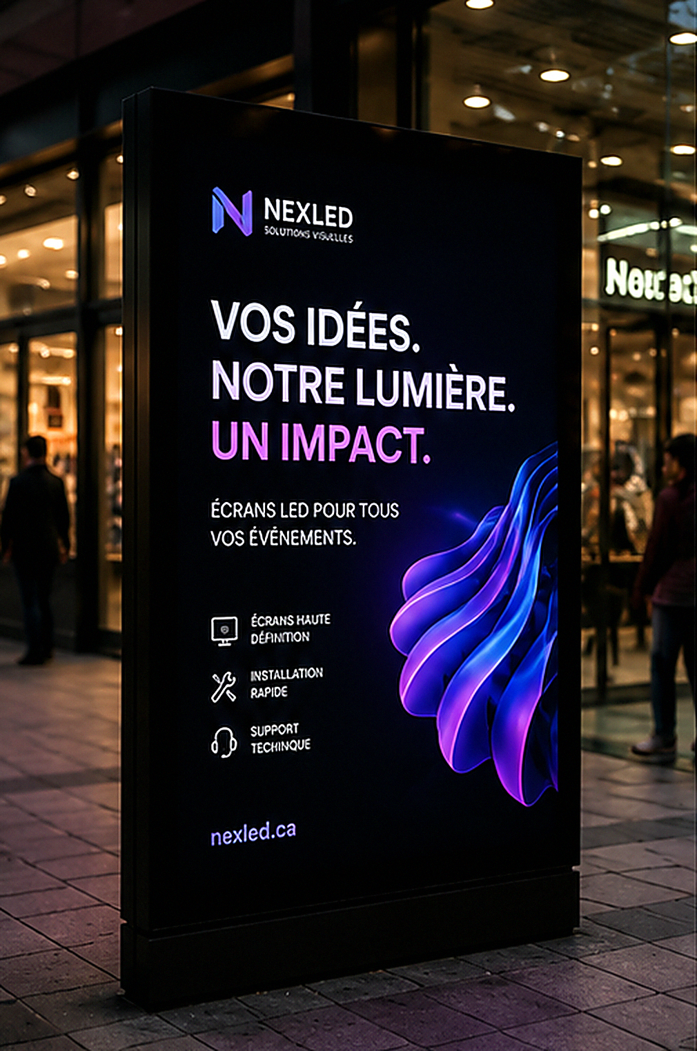 Écran LED en centre commercial — Nexled